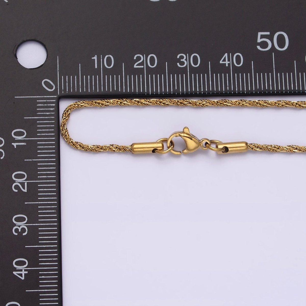 Stainless Steel 1.5mm Twisted Rope 18 Inch Layering Chain Necklace | WA-1999 Clearance Pricing - DLUXCA