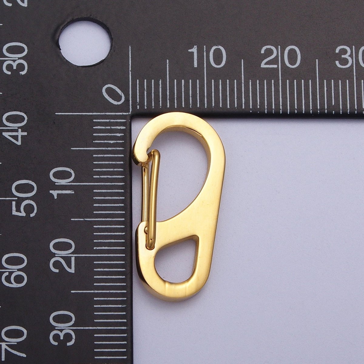Stainless Steel 16mm, 22mm, 26mm, 30mm Snap Hook Carabiner Clip Jewelry Supply for wrap cord bracelet in Gold & Silver | Z-013 - Z-020