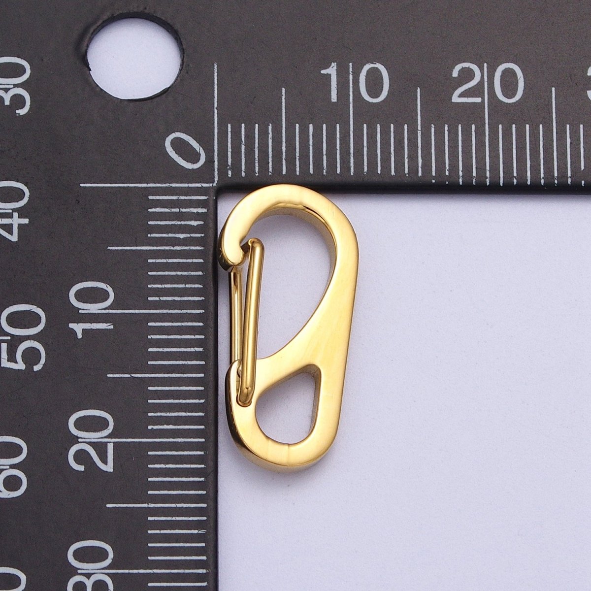 Stainless Steel 16mm, 22mm, 26mm, 30mm Snap Hook Carabiner Clip Jewelry Supply for wrap cord bracelet in Gold & Silver | Z-013 - Z-020