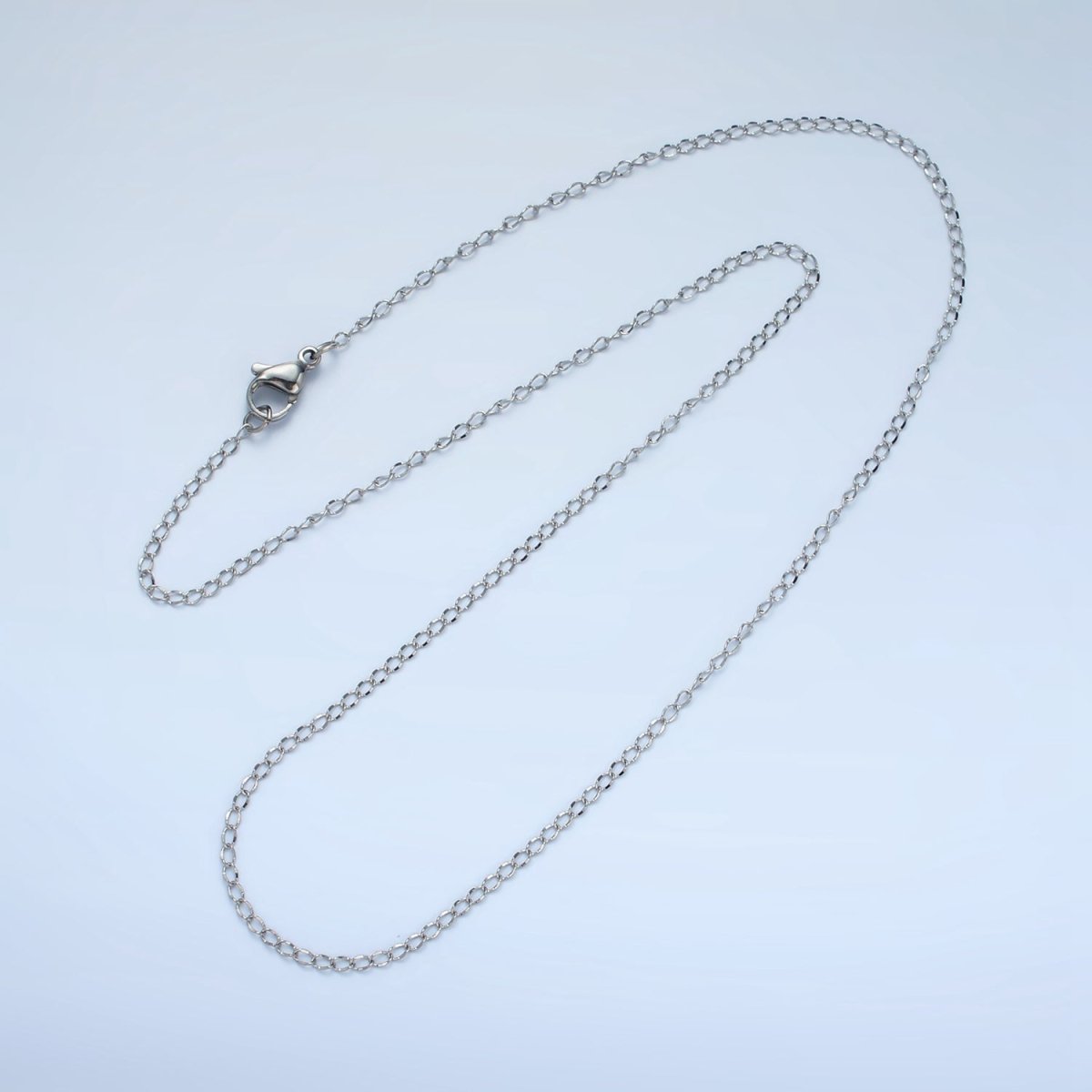 Stainless Steel 1.6mm Curb Chain 18 Inch Necklace in Gold & Silver | WA2606 WA2607
