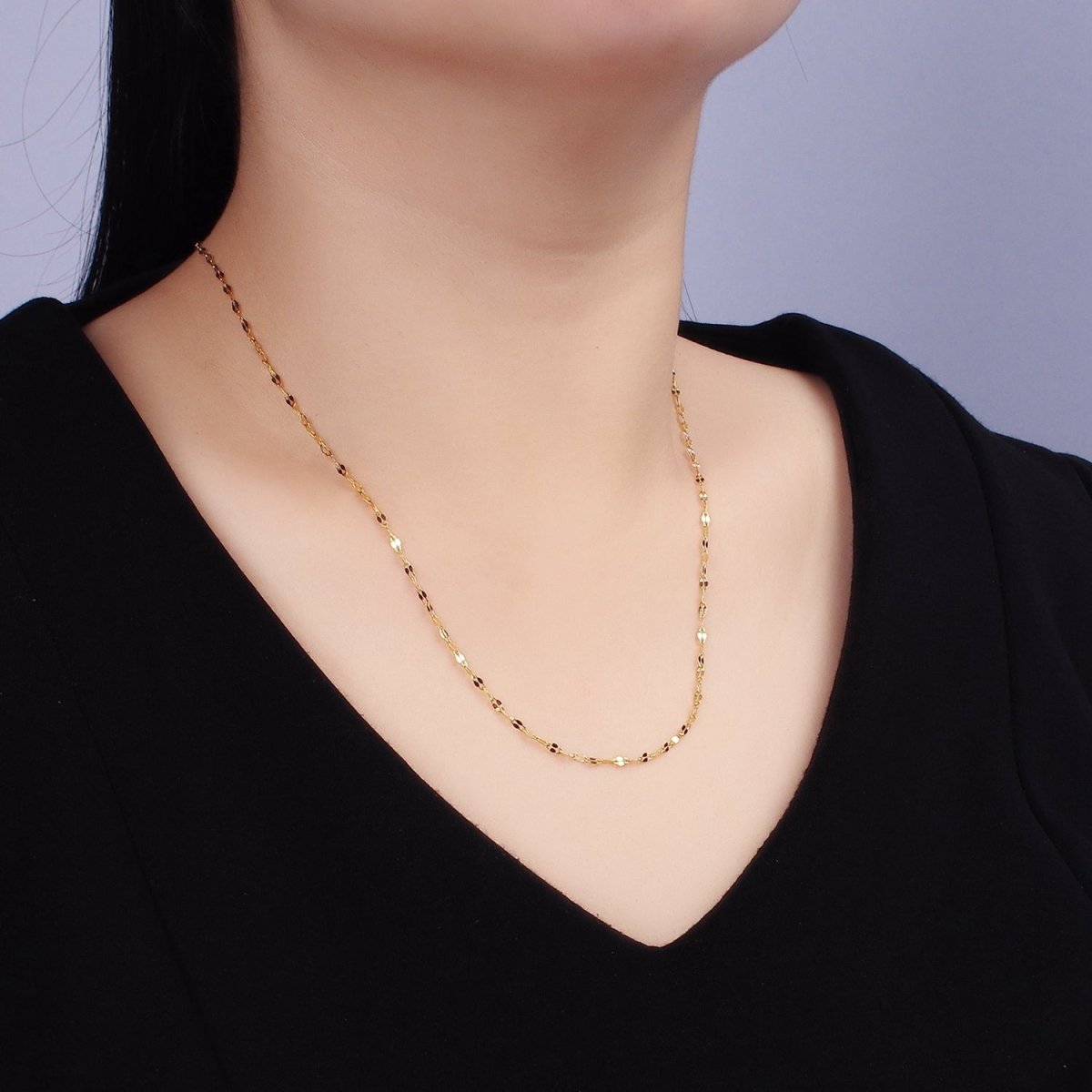 Stainless Steel 1.7mm Anchor Link Chain 18 Inch Necklace in Gold &Silver | WA-2478 WA-2489