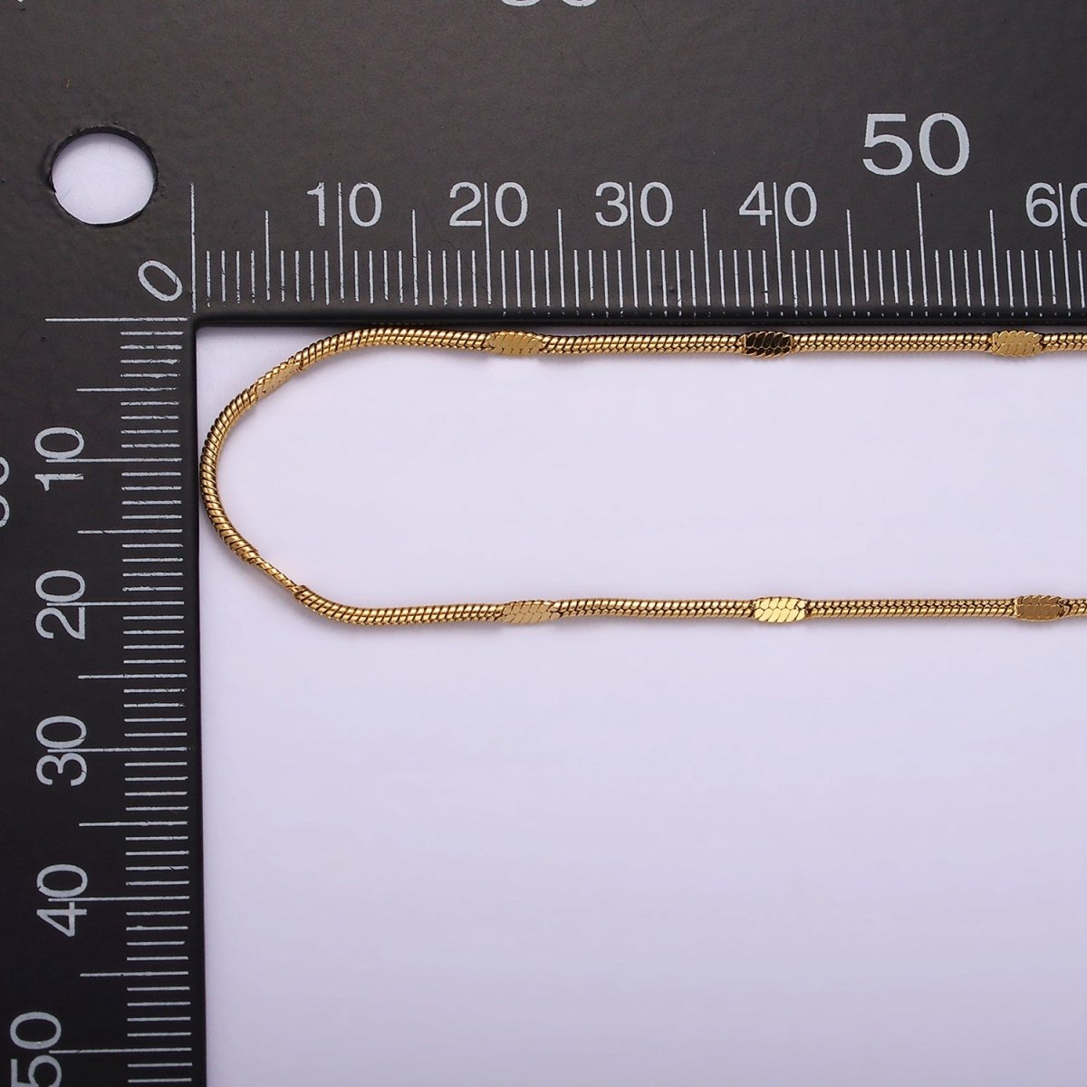 Stainless Steel 1.7mm Edged Flat Snake Chain 19.5 Inch Necklace | WA-2367 - DLUXCA