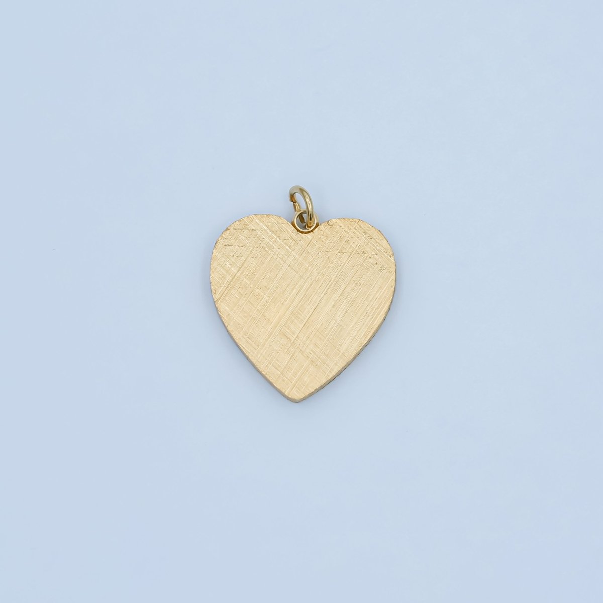 Stainless Steel 17mm Line - Textured Minimalist Heart Charm | P614 - DLUXCA