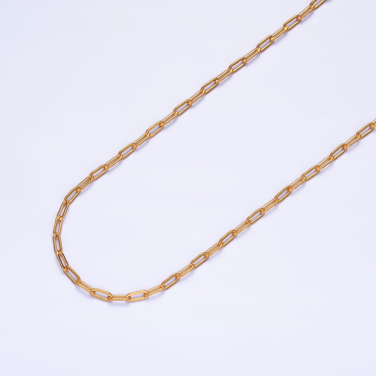 Stainless Steel 1.7mm Minimalist Paperclip Unfinished Chain by Yard | Roll - 1549 - DLUXCA