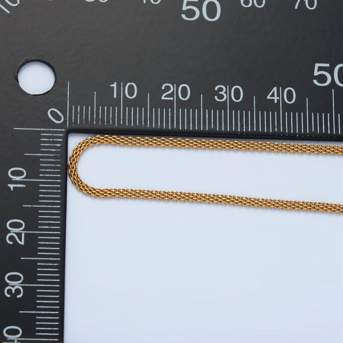 Stainless Steel 1.7mm Panther Chain 18.1 Inch Necklace, Gold or Silver Tone | WA-2602, WA-2603