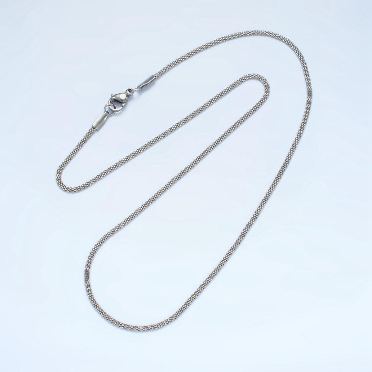 Stainless Steel 1.7mm Panther Chain 18.1 Inch Necklace, Gold or Silver Tone | WA-2602, WA-2603