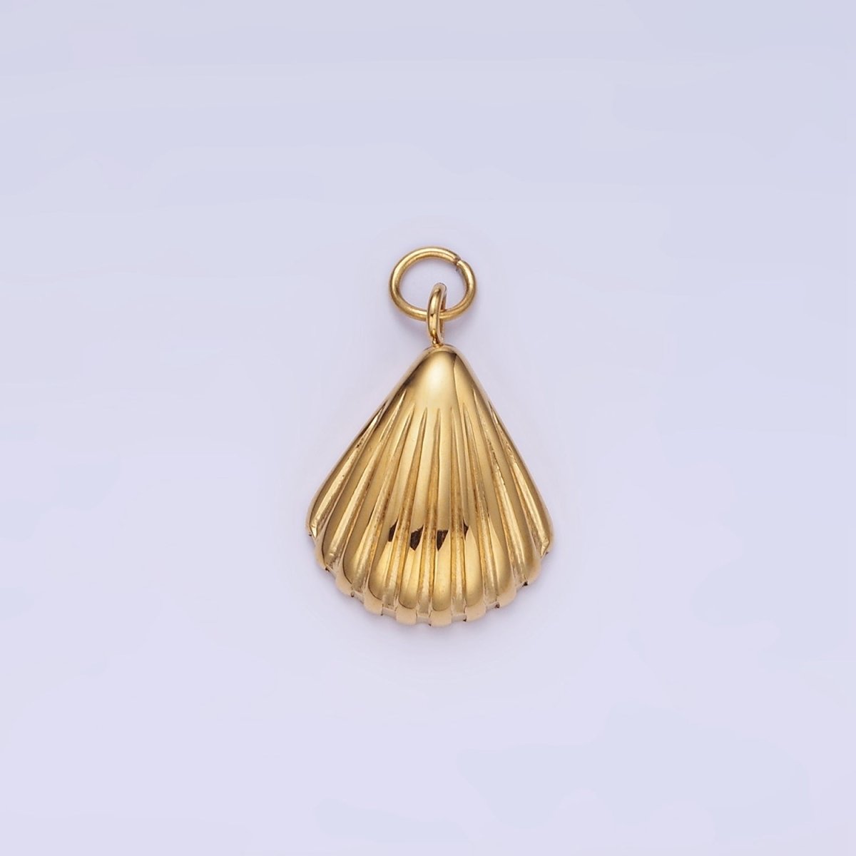 Stainless Steel 18mm Clam Sea Shell Minimalist Charm | P960 - DLUXCA