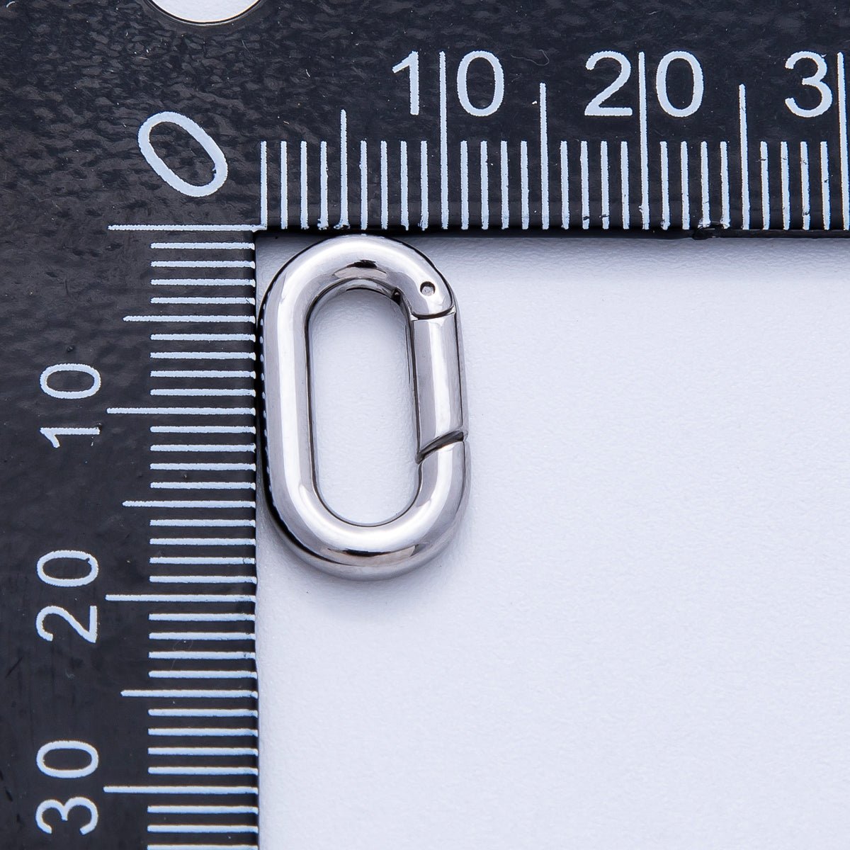 Stainless Steel 18mm Minimalist Oblong Oval Push Gate Clasp Closure Fi ...