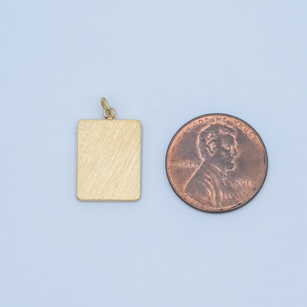 Stainless Steel 18mm Minimalist Rectangular Charm | P611 - DLUXCA