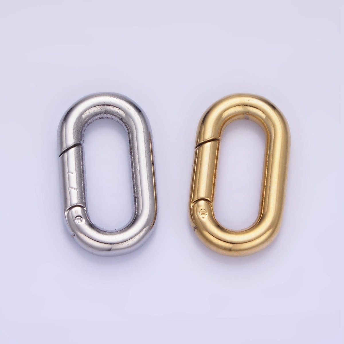 Stainless Steel 18mm Oblong Spring Gate Closure Finding in Gold & Silver | Z690