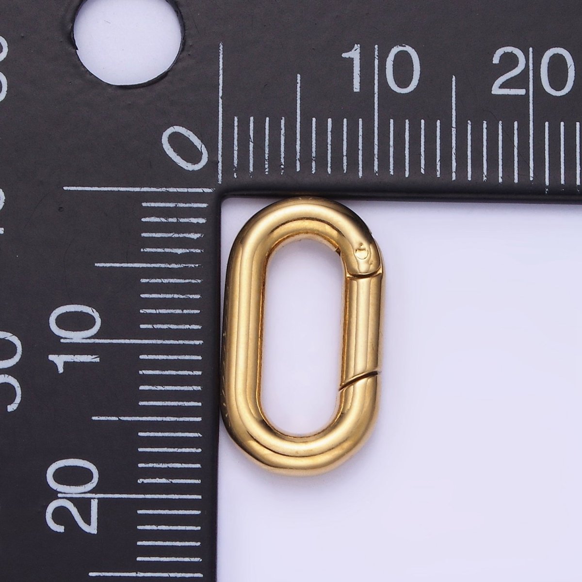 Stainless Steel 18mm Oblong Spring Gate Closure Finding in Gold & Silver | Z690