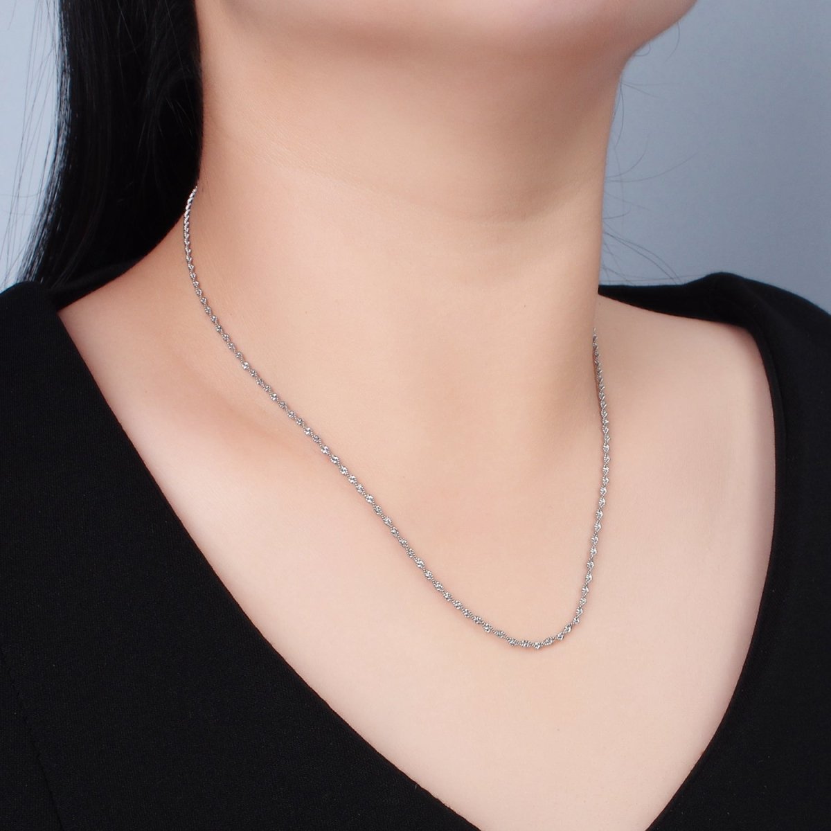 Stainless Steel 1.8mm Singapore Chain 18 Inch Necklace in Gold & Silver | WA-2600 WA-2601