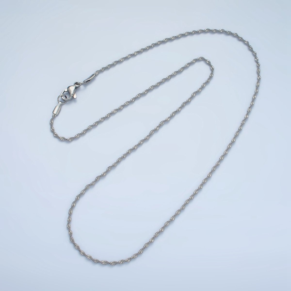 Stainless Steel 1.8mm Singapore Chain 18 Inch Necklace in Gold & Silver | WA-2600 WA-2601
