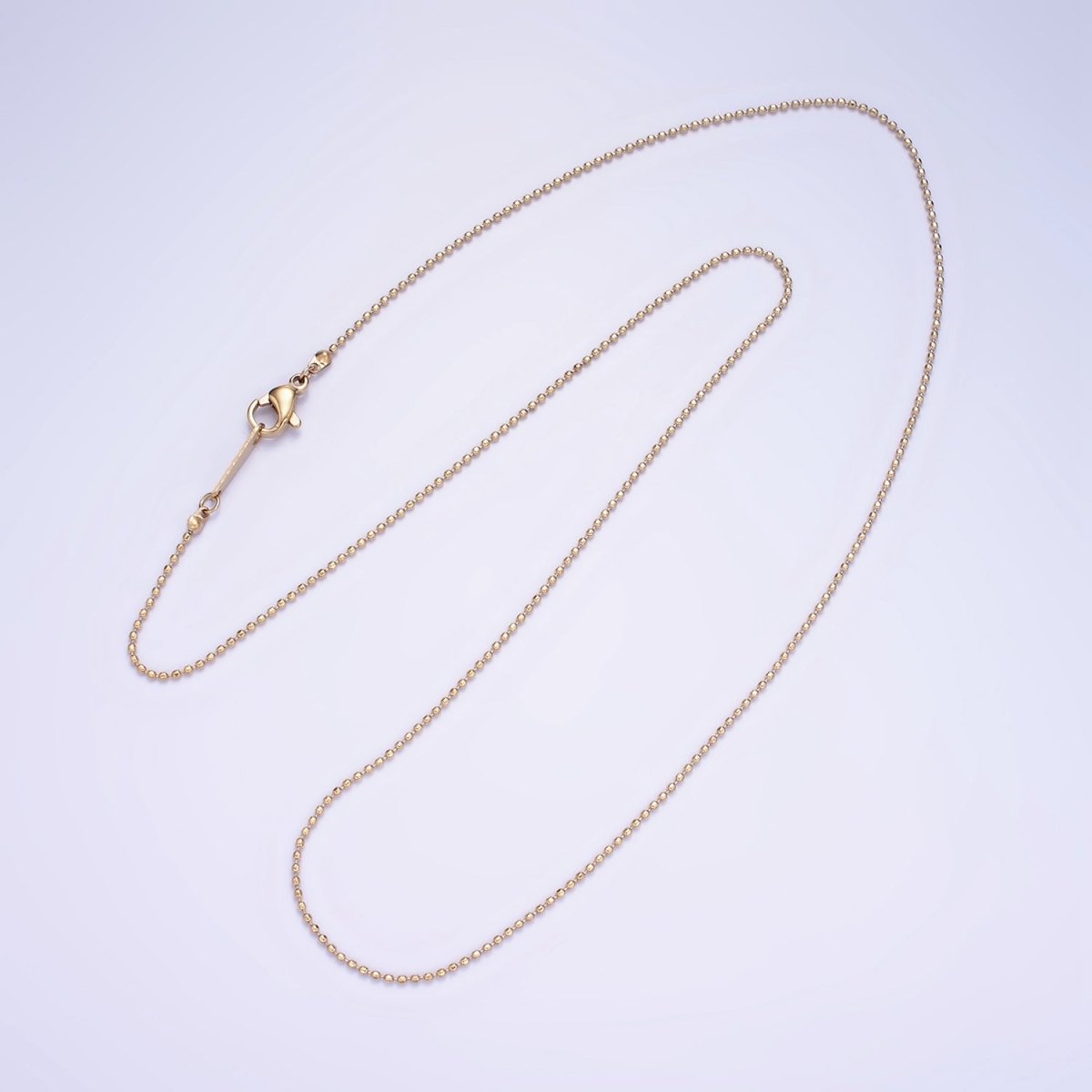 Stainless Steel 1mm Bead 21 Inch Layering Necklace | WA-2416 - DLUXCA