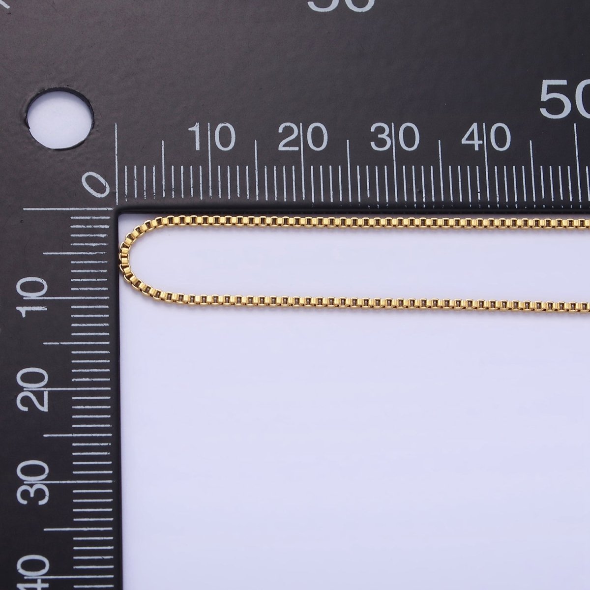 Stainless Steel 1mm Box Chain 18 Inch Necklace w. Extender in Gold & Silver | WA-2482 WA-2483