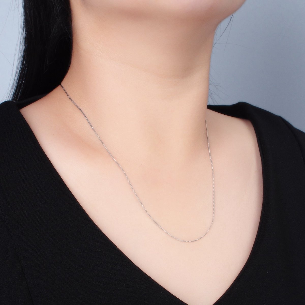 Stainless Steel 1mm Serpentine Chain 20 Inch Necklace in Gold & Silver | WA-2604, WA-2605