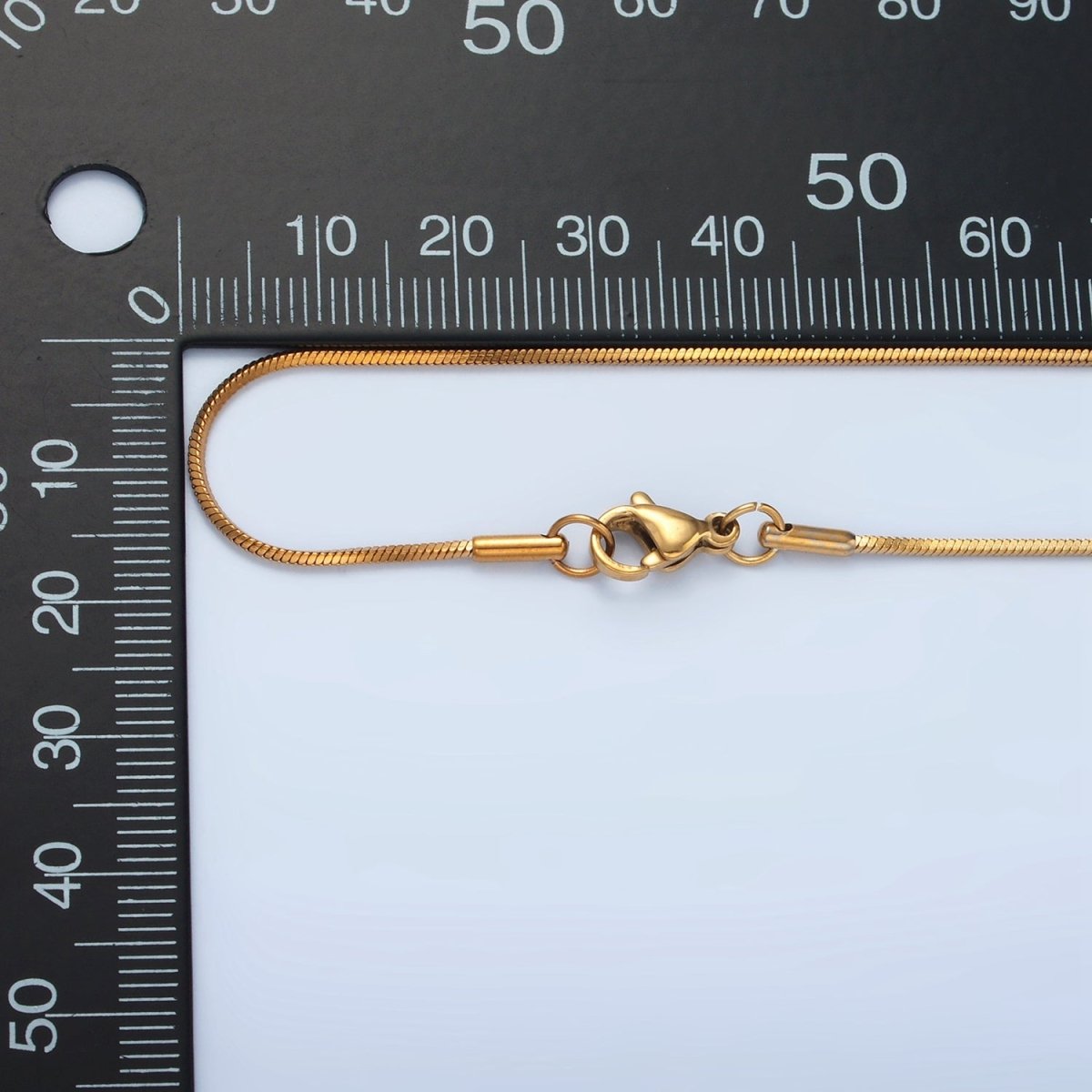 Stainless Steel 1mm Snake Chain 18 Inch Necklace in Gold & Silver | WA-2596 WA-2697