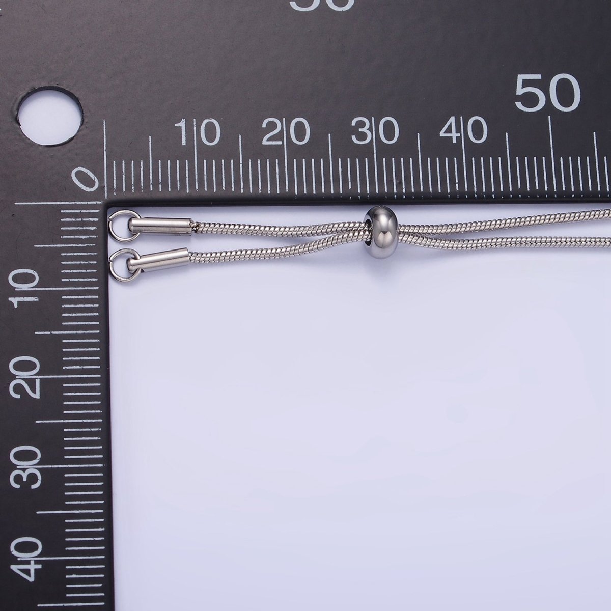 Stainless Steel 1mm Snake Chain Slider 20 Inch Y Necklace Gold & Silver | WA-2488 WA-2489