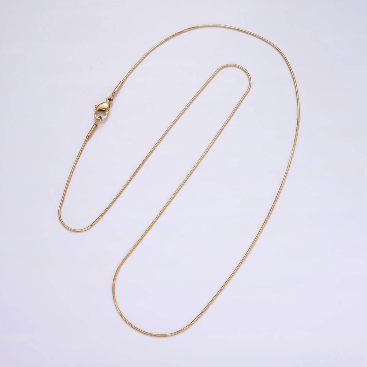 Stainless Steel 1mm Snake Herringbone 18 Inch, 20 Inch Layering Chain Necklace | WA-2300 WA-2301 Clearance Pricing