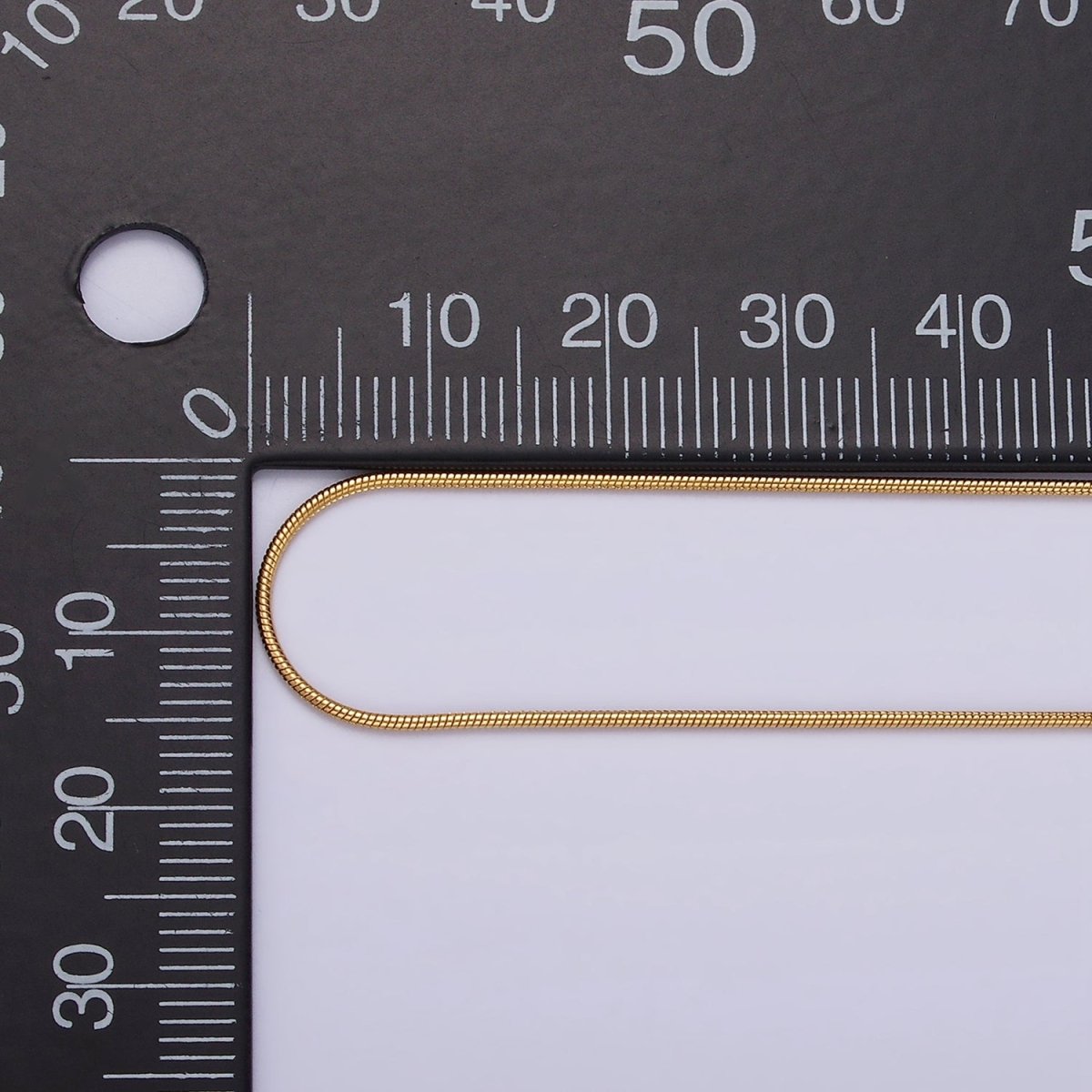 Stainless Steel 1mm Snake Herringbone 18 Inch, 20 Inch Layering Chain Necklace | WA-2300 WA-2301 Clearance Pricing