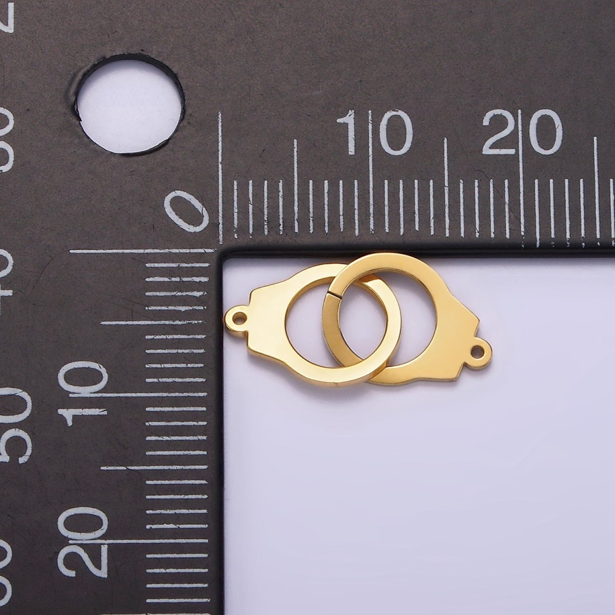 Stainless Steel 20mm Double Hand Cuff Minimalist Connector | P1254 - DLUXCA