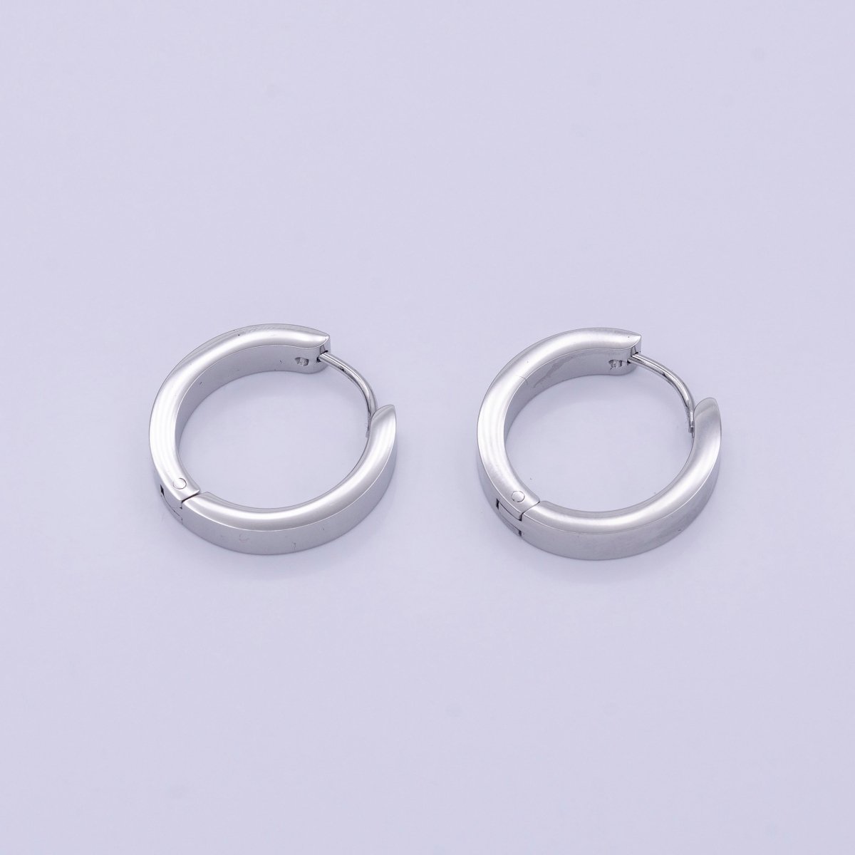 Stainless Steel 20mm Endless Hypoallergenic Huggie Hoop Earrings | AD878 - DLUXCA