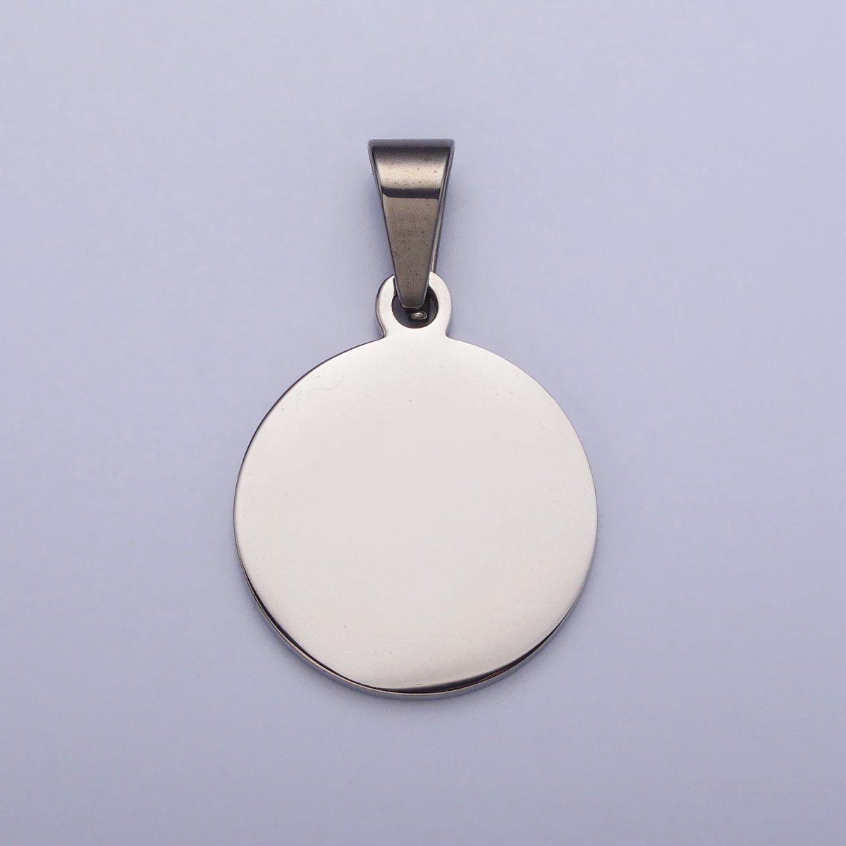 Stainless Steel 20mm Round Personalized Pendant in Gold & Silver J-548 J-553