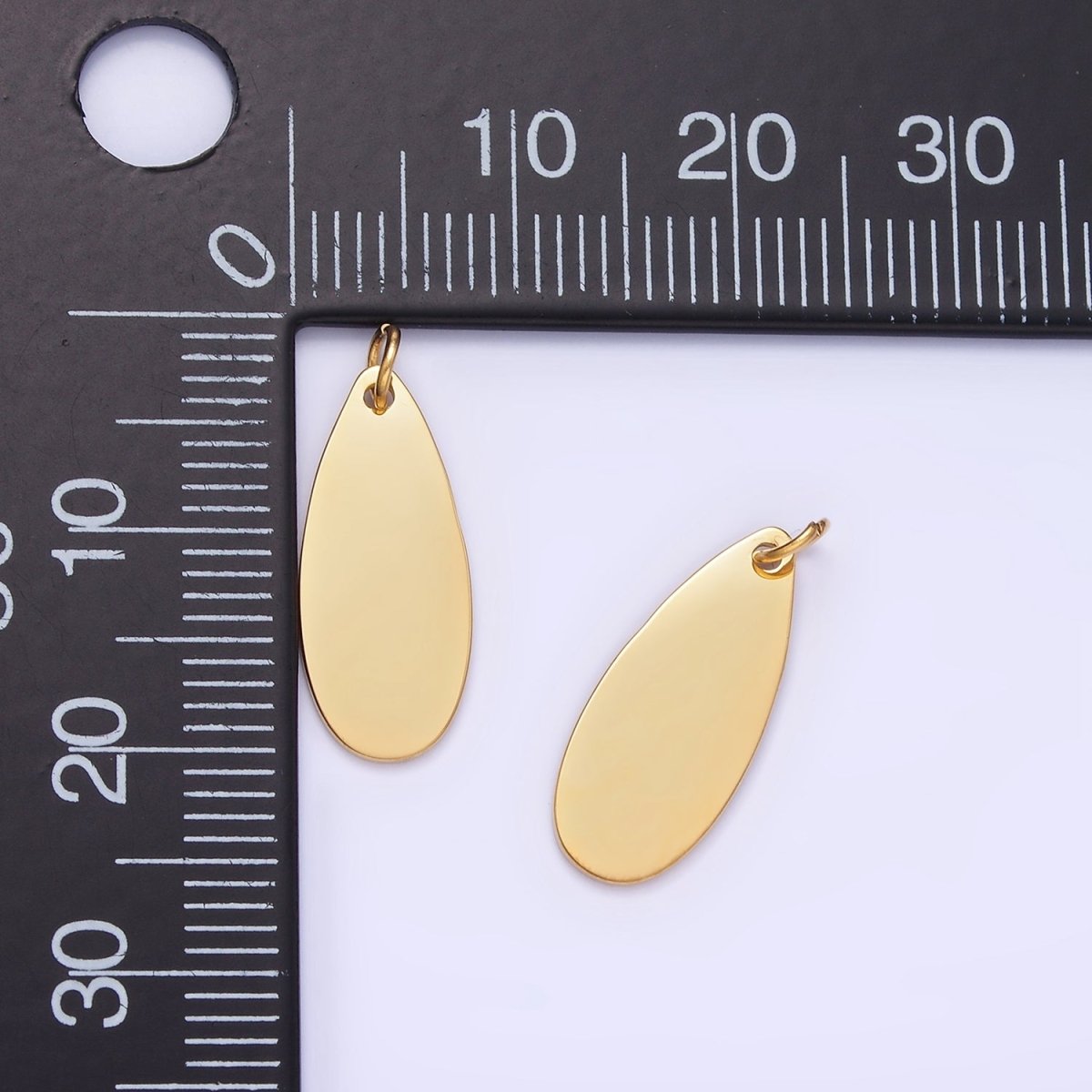 Stainless Steel 20mm Teardrop Minimalist Charm | P981 - DLUXCA