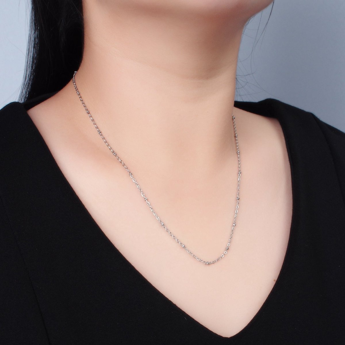 24K Gold Filled Satellite Cable Chain 20 Inch Necklace in Gold & Silver | WA-2610 WA-2611