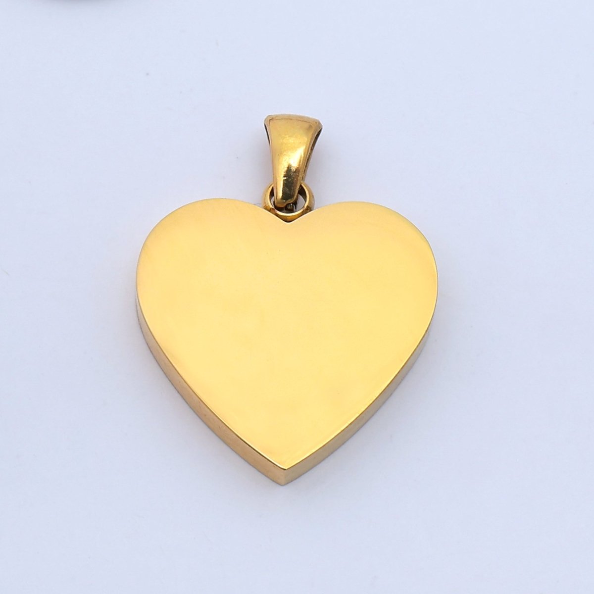 Stainless Steel 23mm Minimalist Heart Pendant | P1490 - DLUXCA