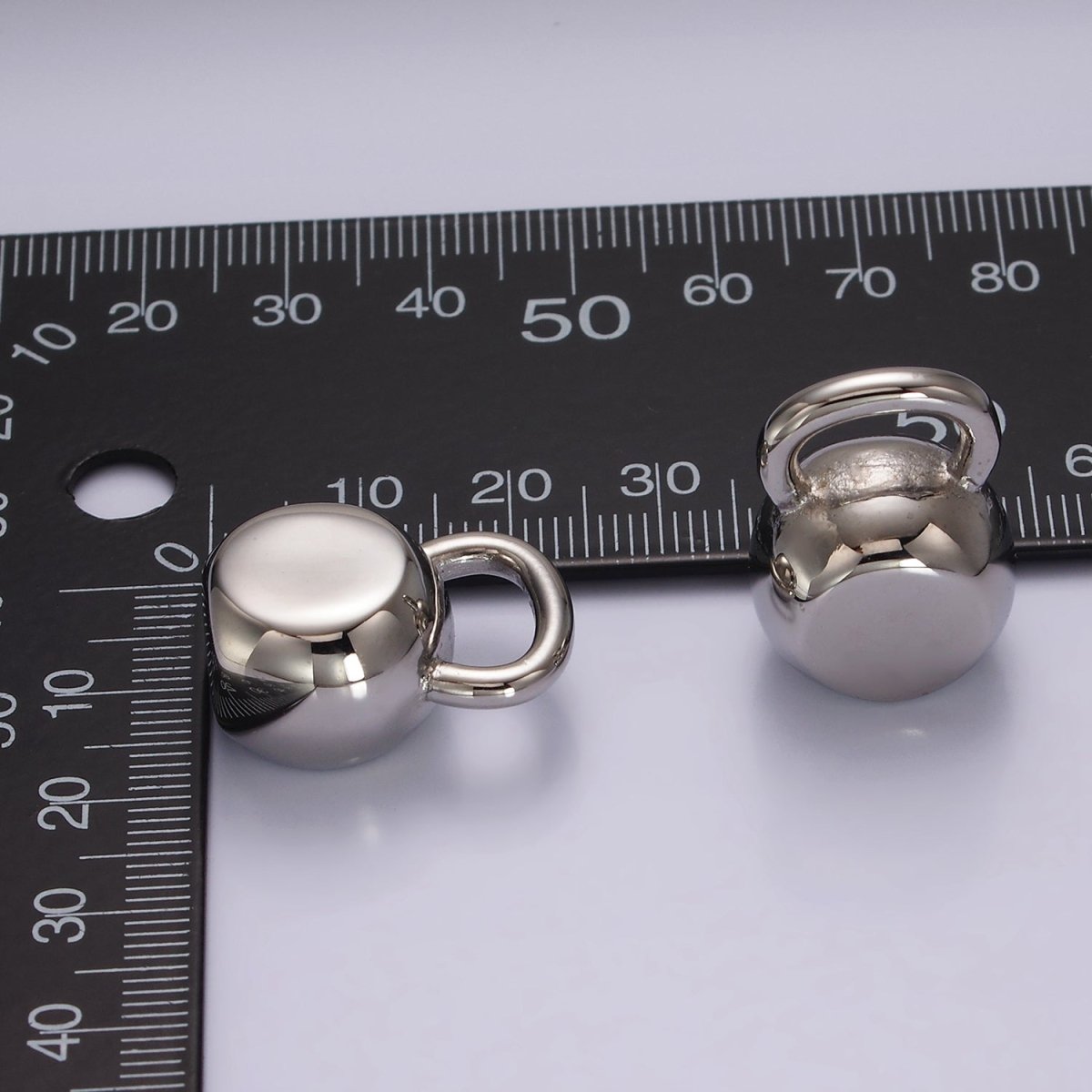 Stainless Steel 24mm Kettlebell Dumbbell Weight Fitness Charm | P1367