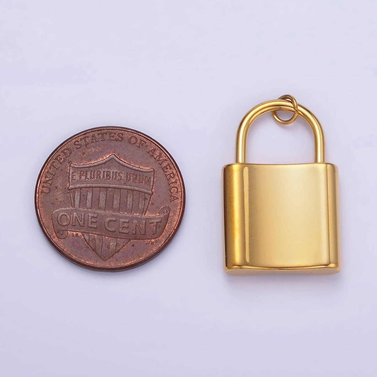 Stainless Steel 24mm Keypad Lock Minimalist Charm | P952 - DLUXCA