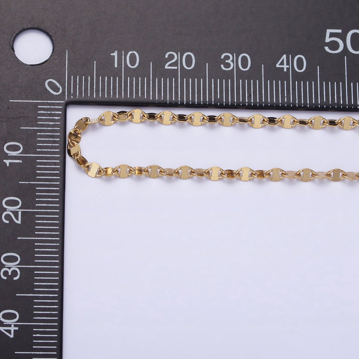 Stainless Steel 2.5mm Anchor Mariner Unfinished Chain by Yard in Gold & Silver | ROLL-1352 ROLL-1353 Clearance Pricing