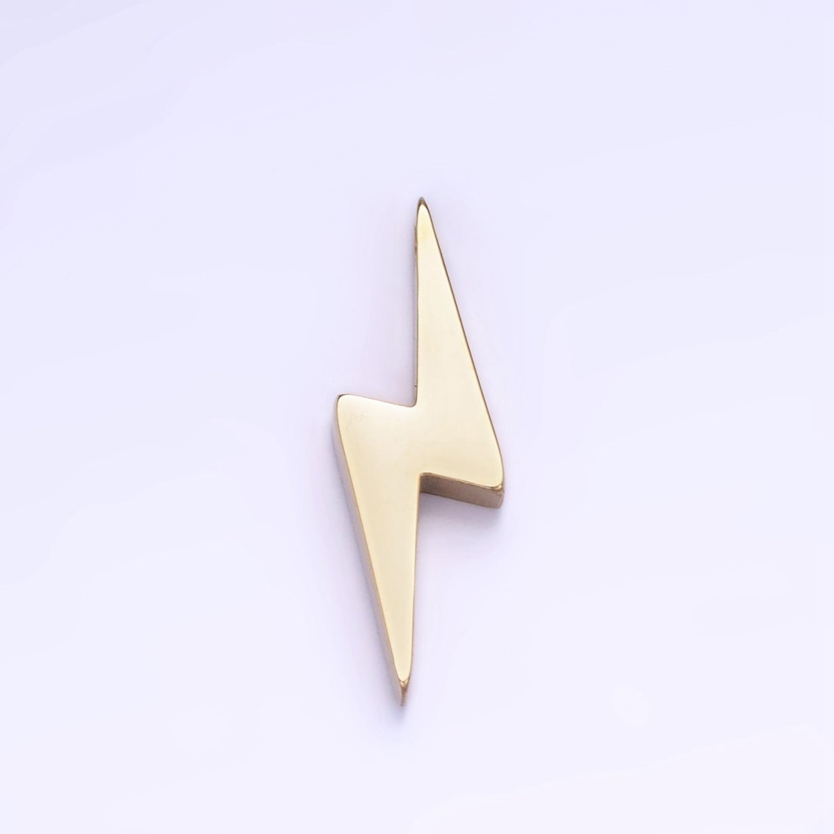 Stainless Steel 25mm Lightning Thunder Minimalist Charm in Gold & Silver | P941