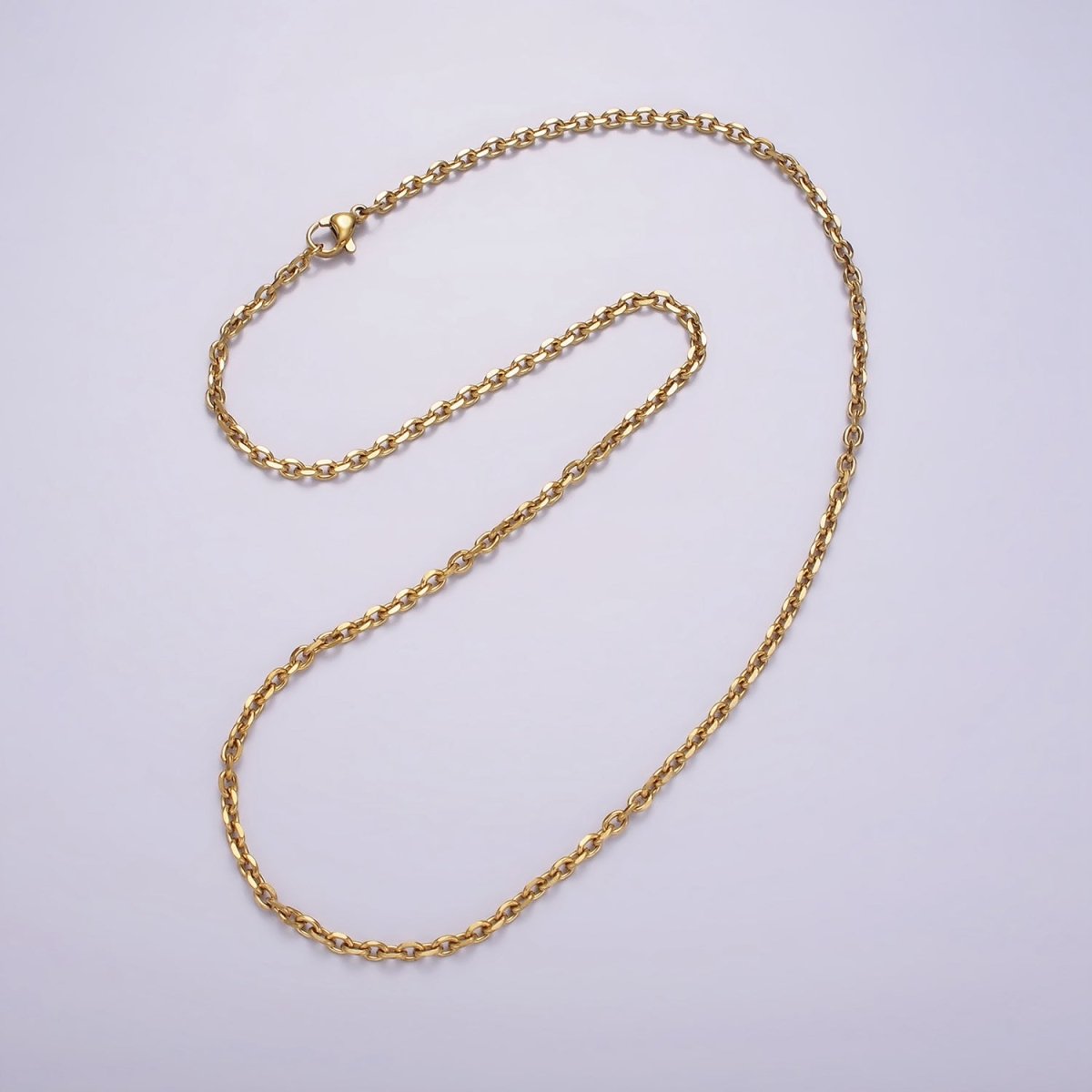 Stainless Steel 2.7mm Cable Chain 18 Inch Necklace | WA-2372 - DLUXCA