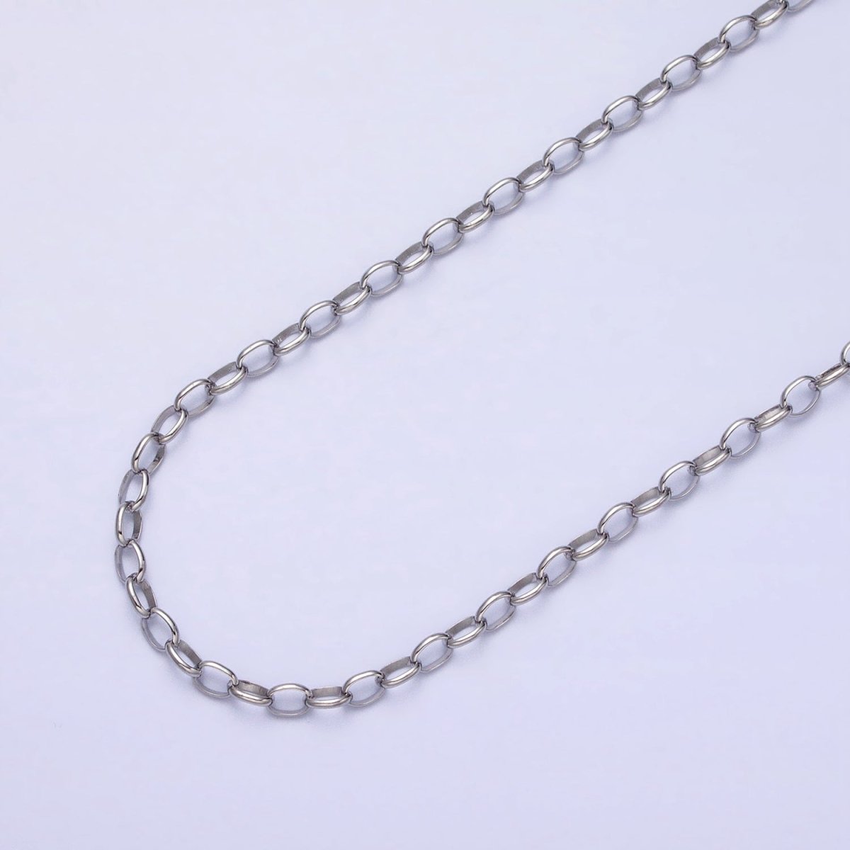 Stainless Steel 2.7mm Cable Tarnish-Free Unfinished Chain in Gold & Silver | ROLL-1346 ROLL-1347 Clearance Pricing