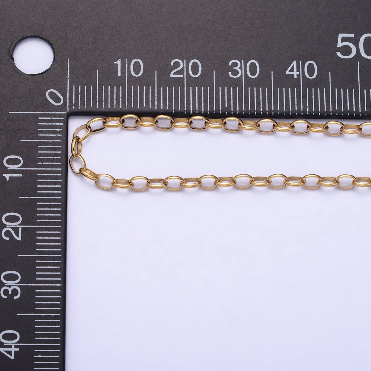 Stainless Steel 2.7mm Cable Tarnish-Free Unfinished Chain in Gold & Silver | ROLL-1346 ROLL-1347 Clearance Pricing