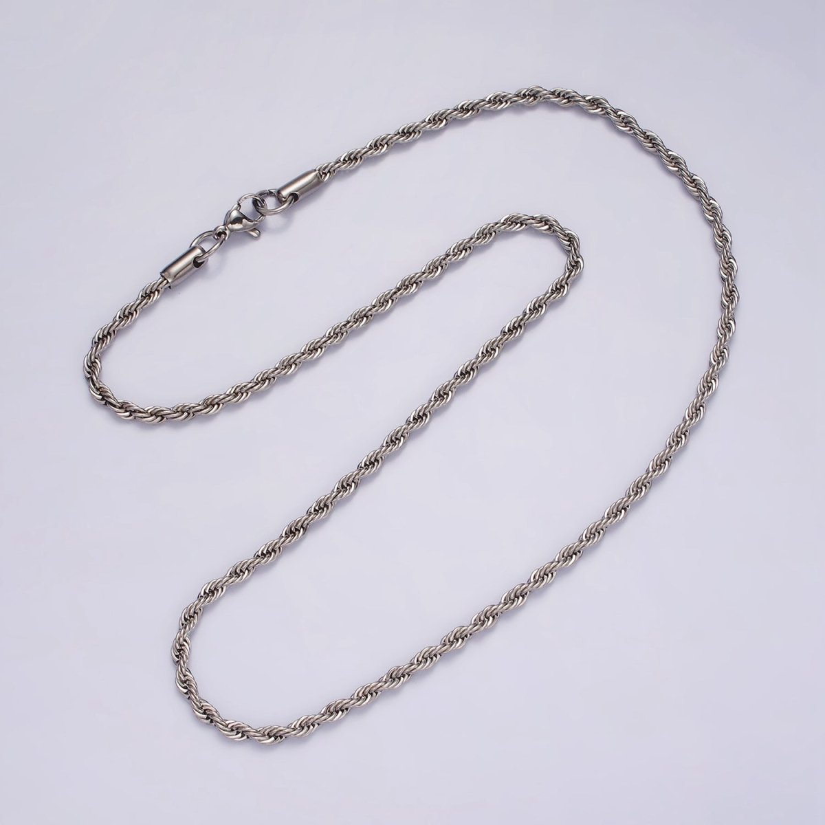 Stainless Steel 2.8mm Rope 18 Inches Necklace in Gold & Silver | WA-2334 WA-2335 Clearance Pricing