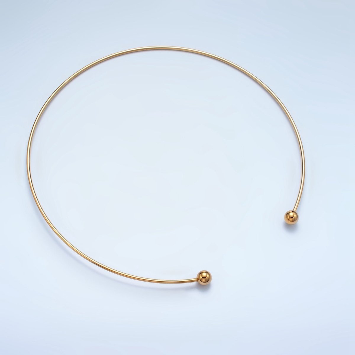 Stainless Steel Round Circular Bead Necklace in Gold & Silver | WA-2622 WA-2623