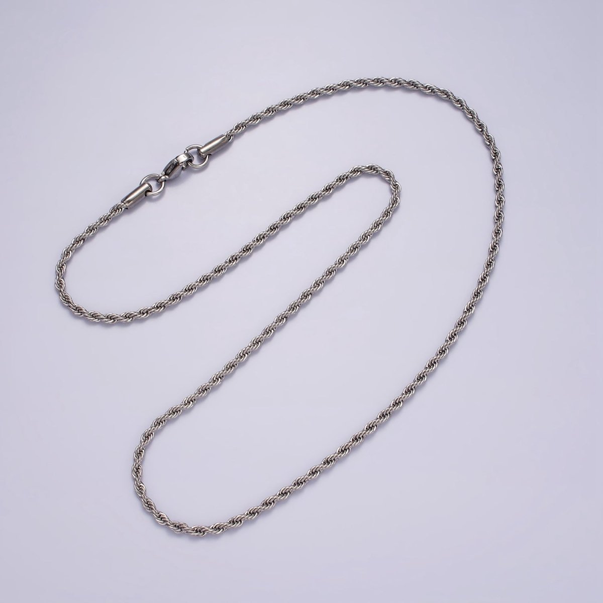 Stainless Steel 2mm Rope Chain 18 Inch Necklace in Gold & Silver | WA-2336 WA-2337