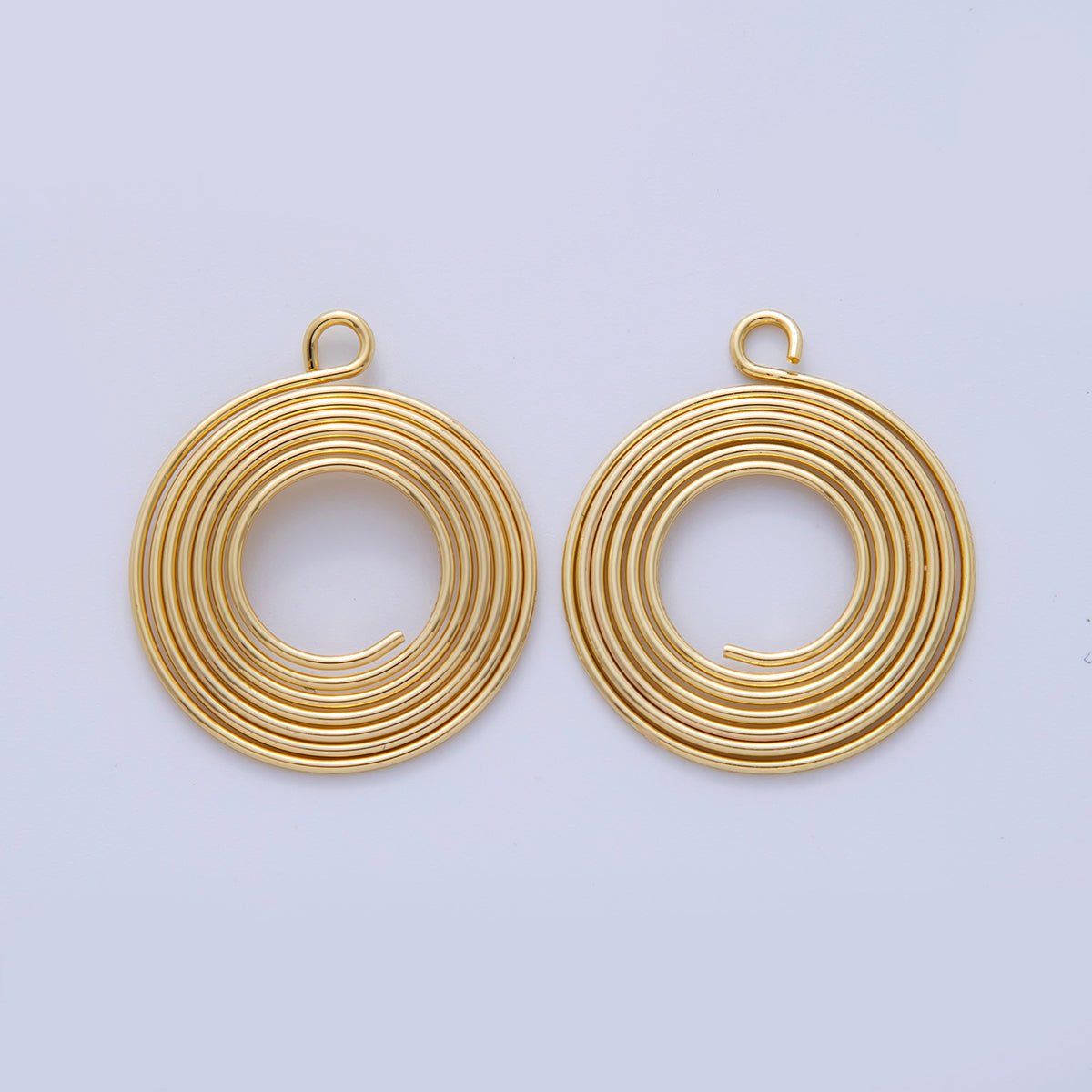 Stainless Steel 30mm Circular Wire Open Round Charm | Z1200 - DLUXCA