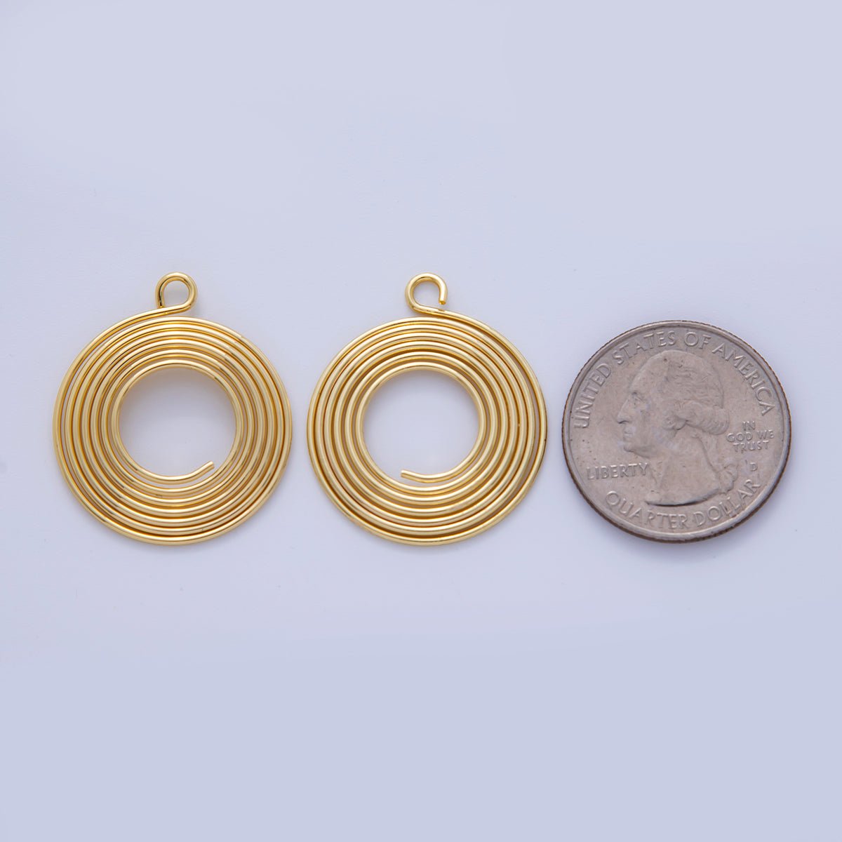 Stainless Steel 30mm Circular Wire Open Round Charm | Z1200 - DLUXCA