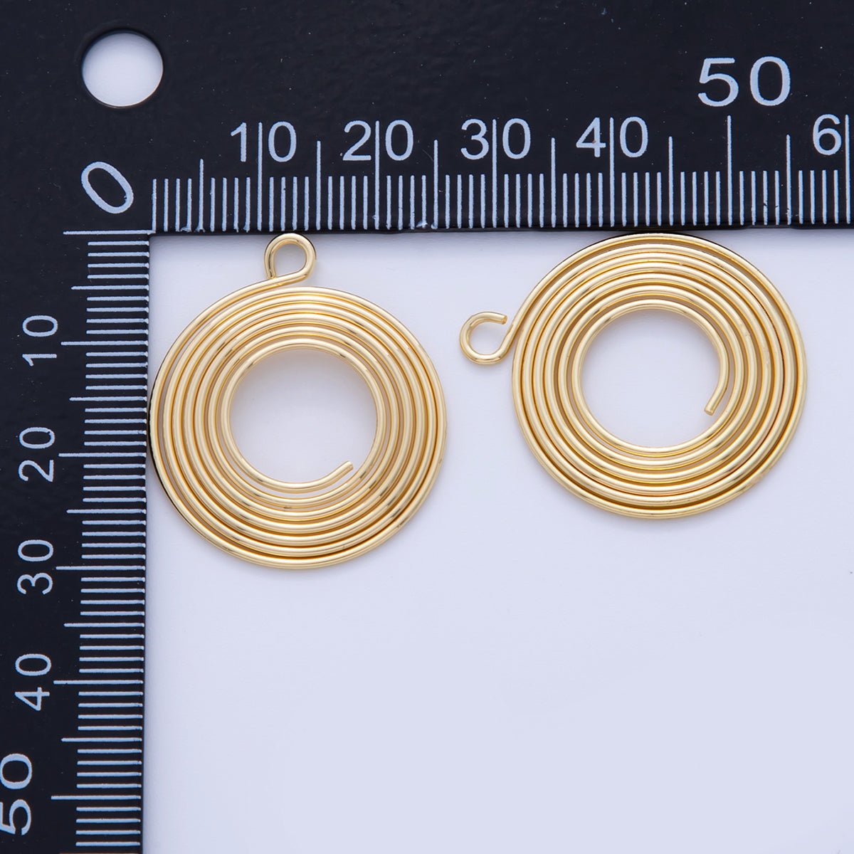 Stainless Steel 30mm Circular Wire Open Round Charm | Z1200 - DLUXCA