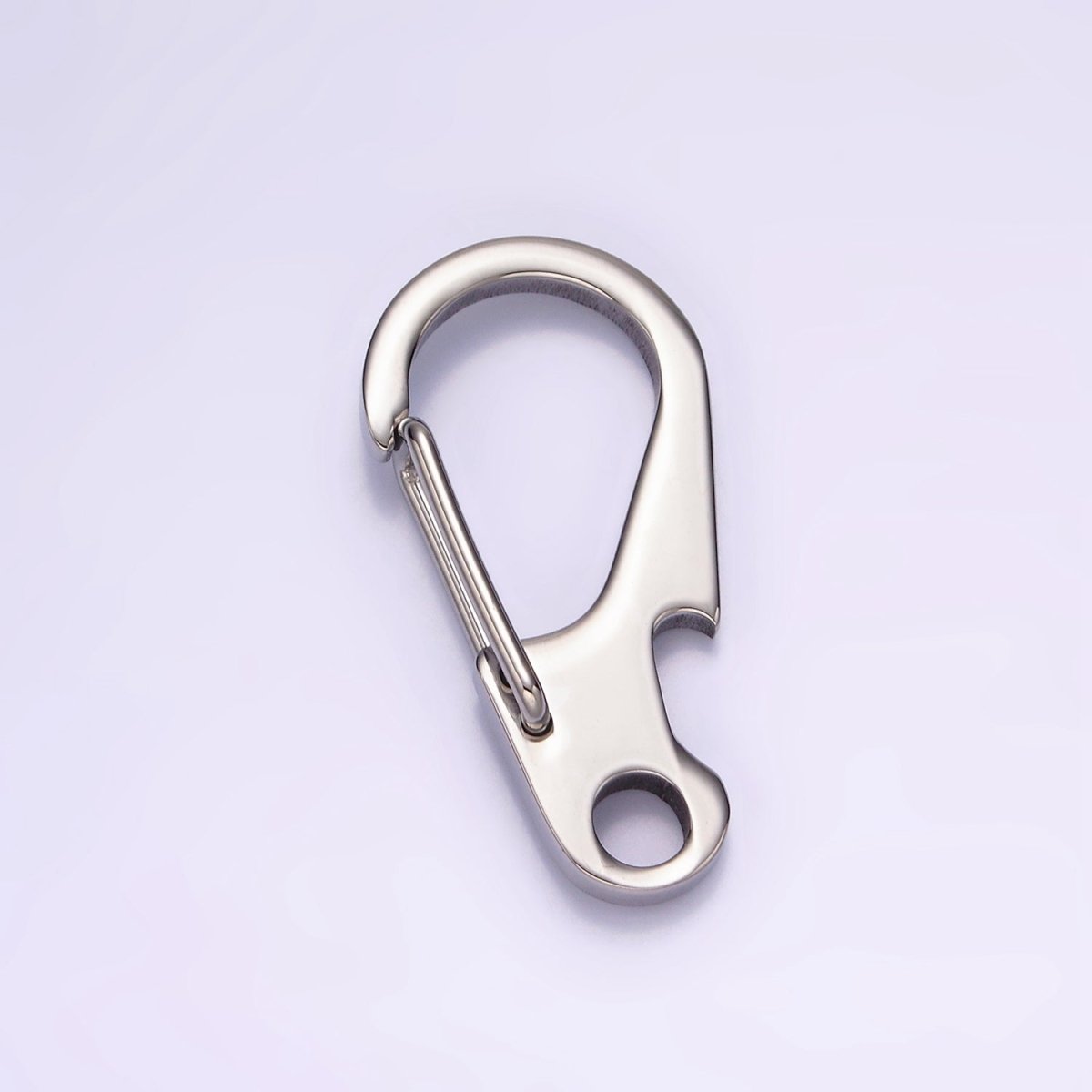 Stainless Steel 30mm Curved Snap Hook Minimalist Carabiner Jewelry Findings Supply | Z556 - DLUXCA