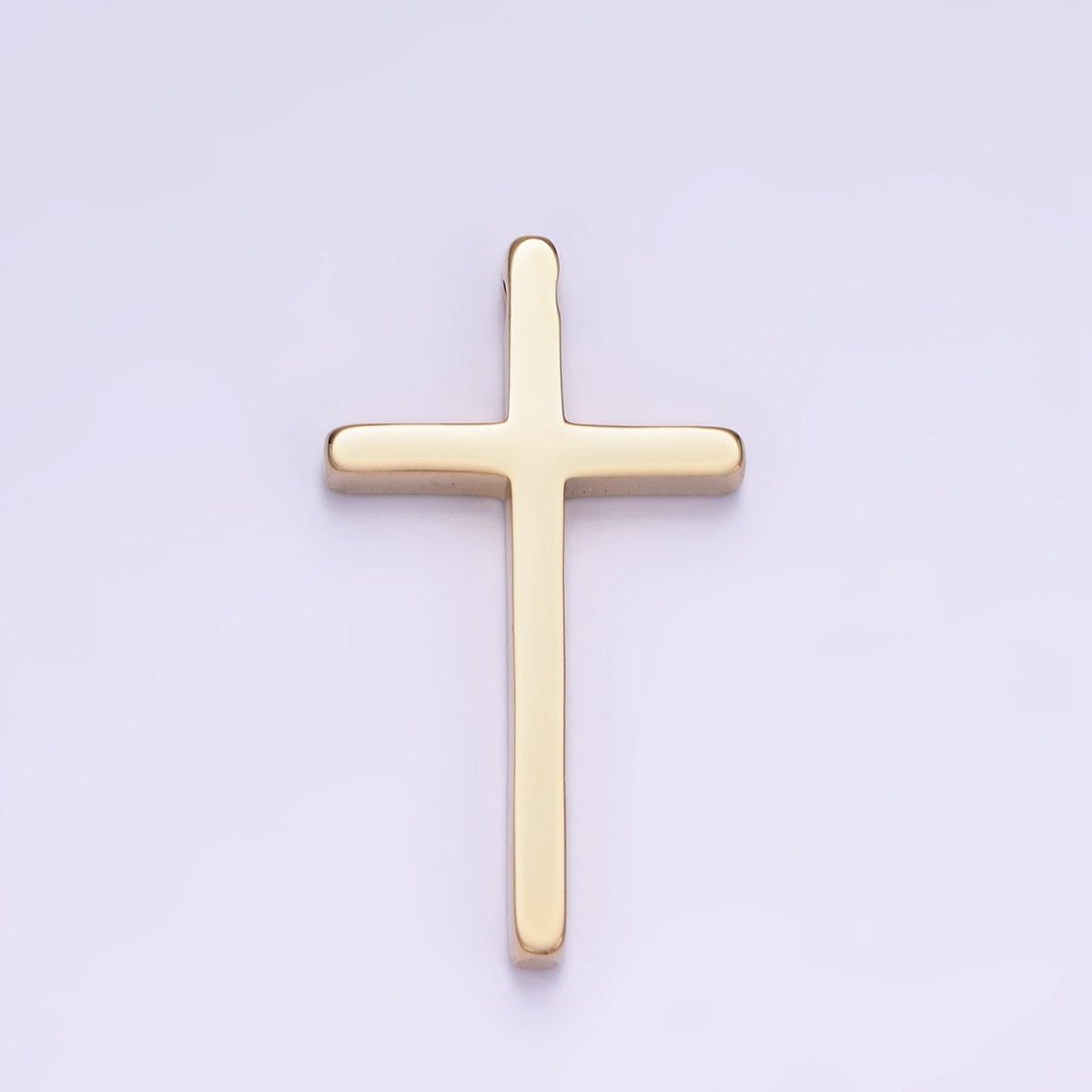 Stainless Steel 30mm Latin Cross Minimalist Charm | P942 - DLUXCA