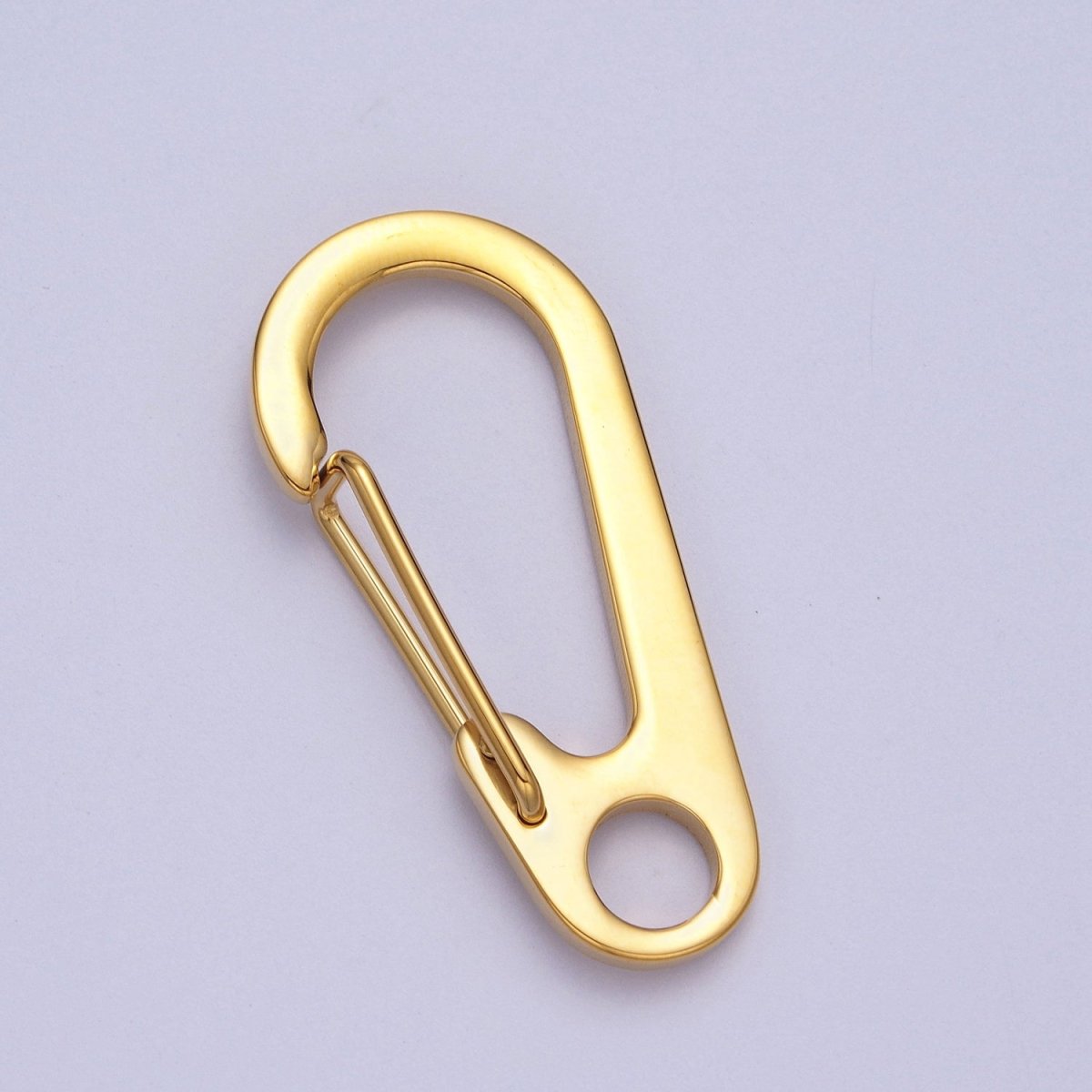 Stainless Steel  32mm, 38mm, 45mm Snap Hook Carabiner Clip Jewelry Supply in Gold & Silver | Z-023 ~ Z-028