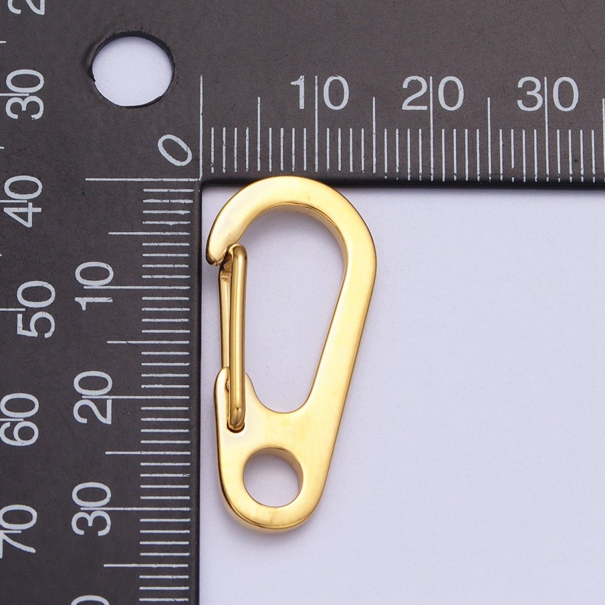 Stainless Steel  32mm, 38mm, 45mm Snap Hook Carabiner Clip Jewelry Supply in Gold & Silver | Z-023 ~ Z-028