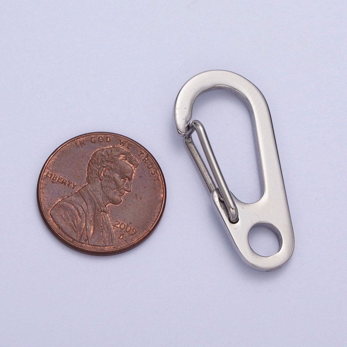 Stainless Steel  32mm, 38mm, 45mm Snap Hook Carabiner Clip Jewelry Supply in Gold & Silver | Z-023 ~ Z-028