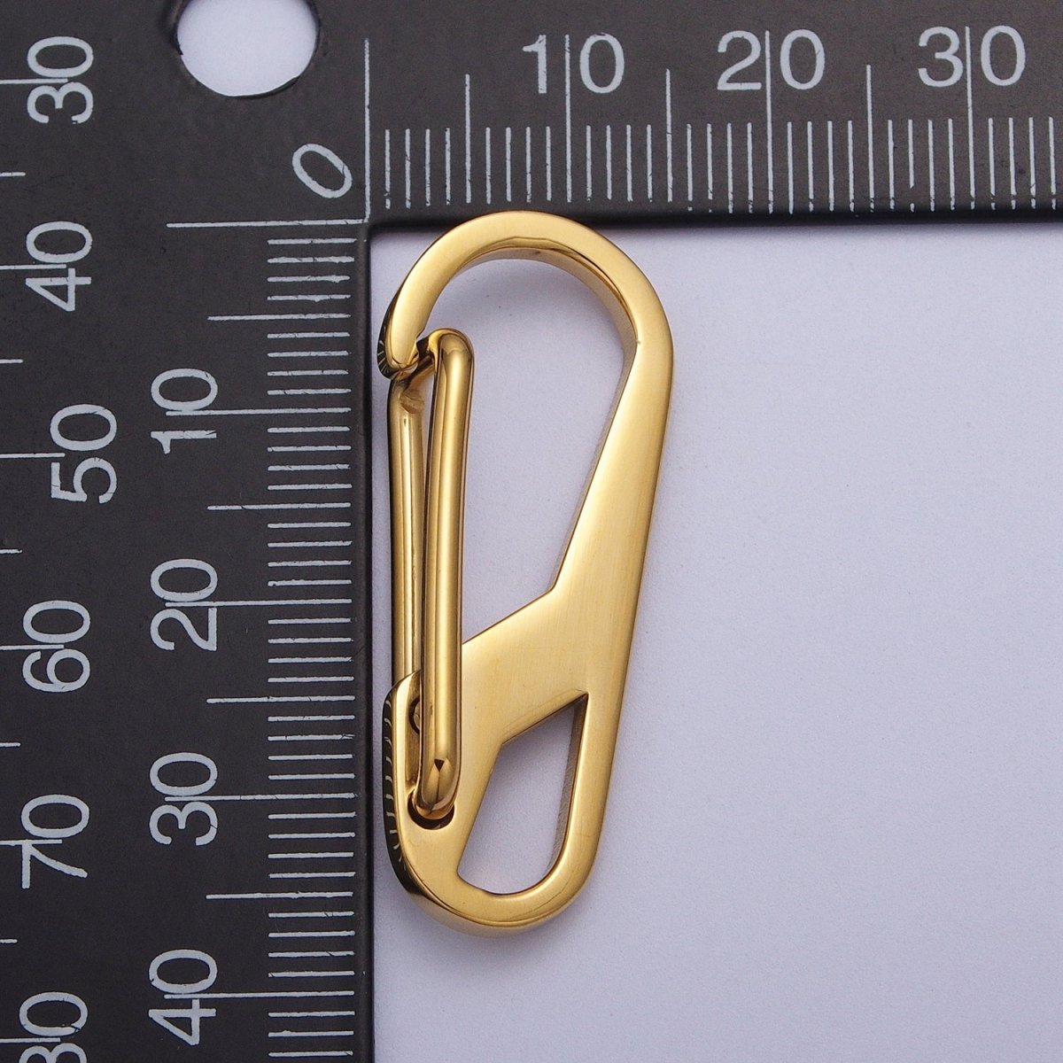 Stainless Steel 36.6mm, 22.3mm Carabiner Clip Snap Hook Jewelry Supply in Gold & Silver | Z-001 - Z-004