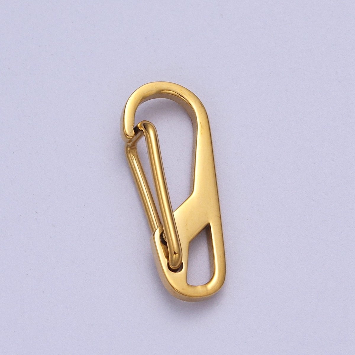Stainless Steel 36.6mm, 22.3mm Carabiner Clip Snap Hook Jewelry Supply in Gold & Silver | Z-001 - Z-004